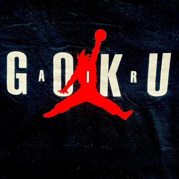 Air Goku Dragon Ball Z x Air Jordan Large Black T-shirt - Picture 1 of 2